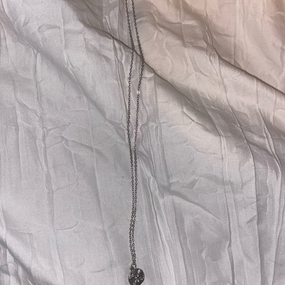 Silver sand dollar necklace - Picture 2 of 4